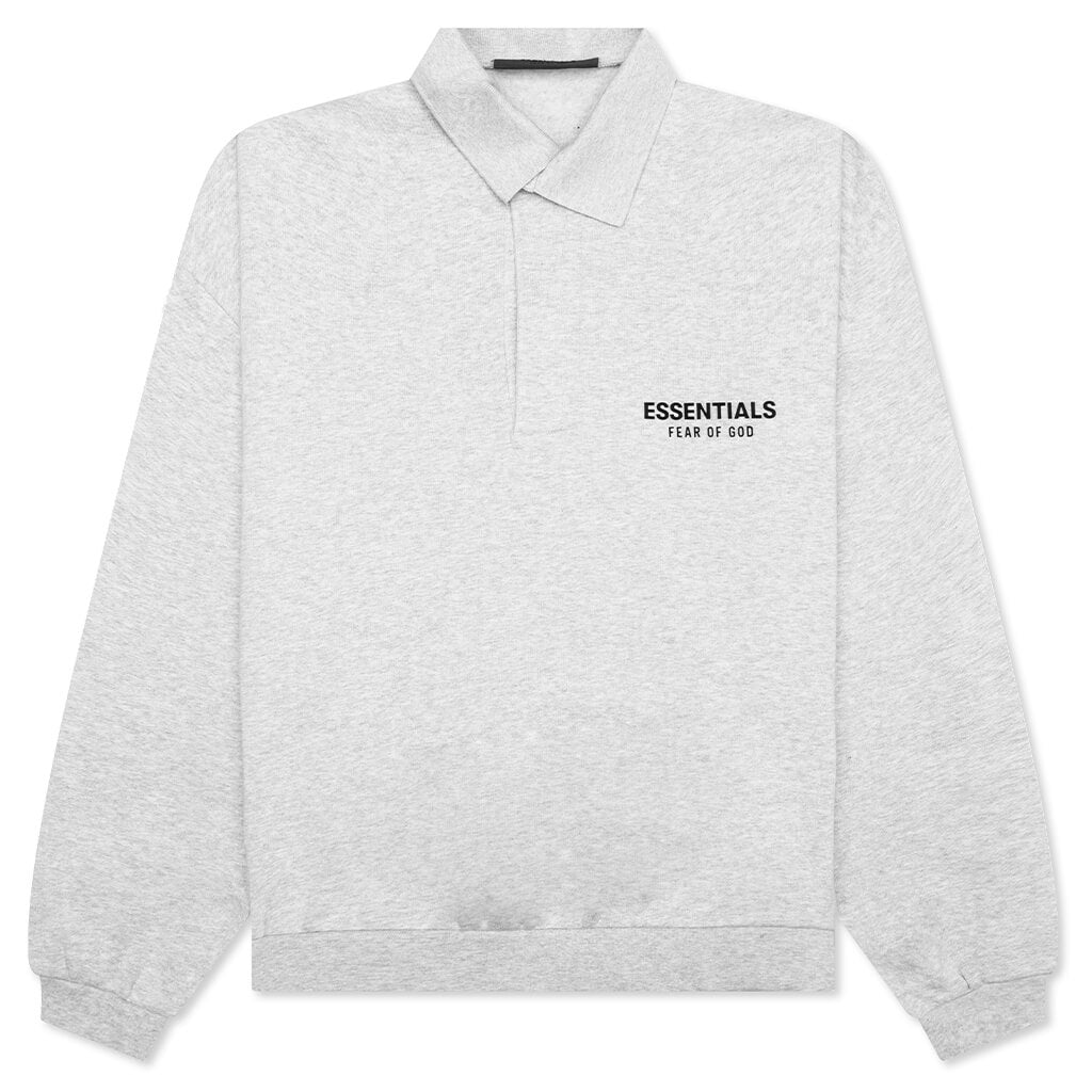Fleece Polo - Light Heather Gray