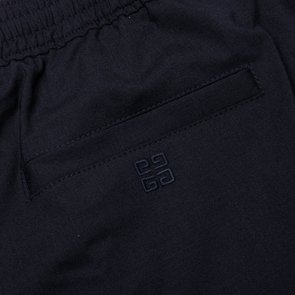 Slim Fit Formal Wool and Mohair Pants - Night Blue