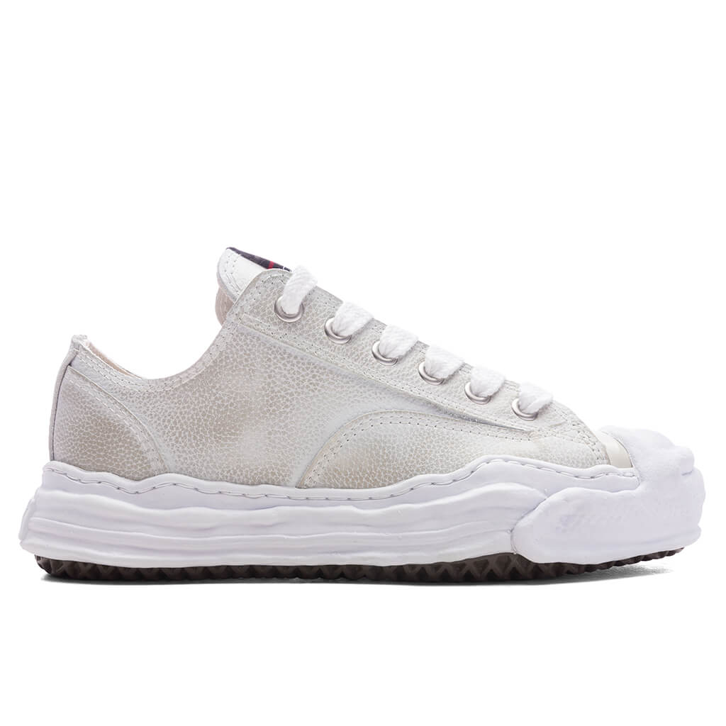 Hank Low OG Sole Brushed Shrink Leather - White