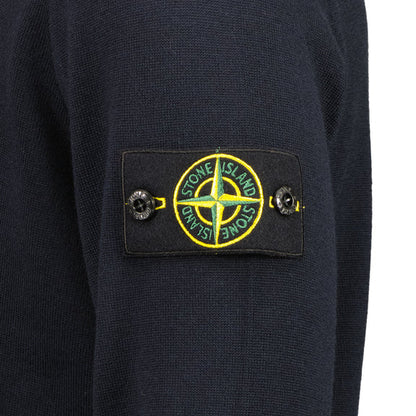 Stone Island Virgin Wool Turtleneck Sweatshirt in Navy
