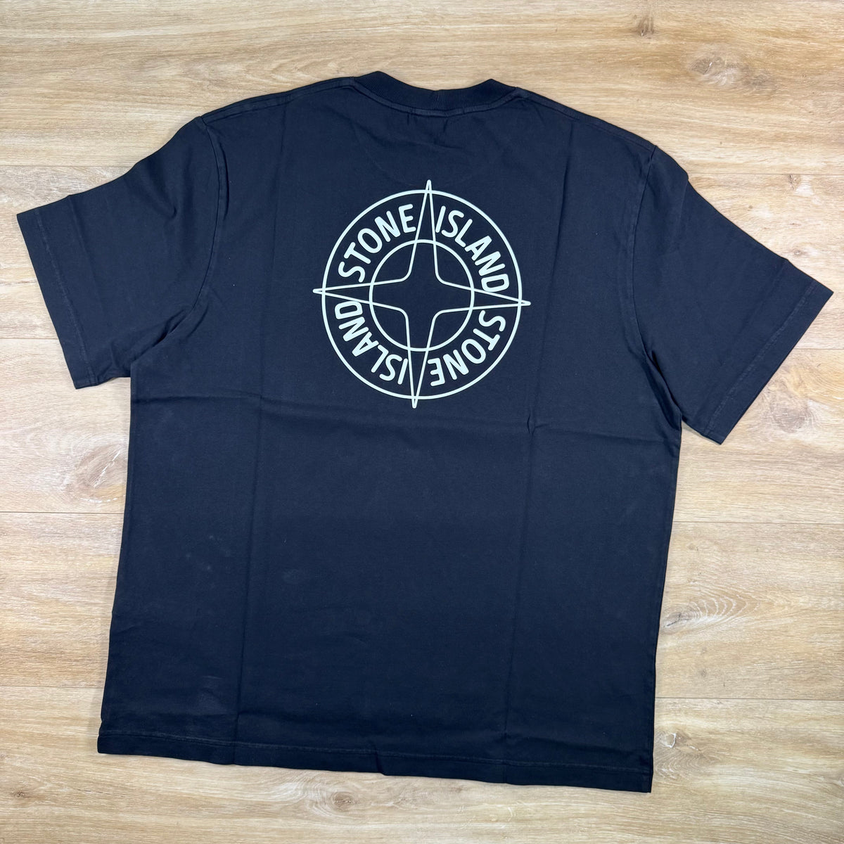 Stone Island Outline Compass Print T-Shirt in Black