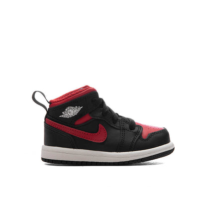 Jordan 1 Mid (TD) - Black/Varsity Red/Summit White