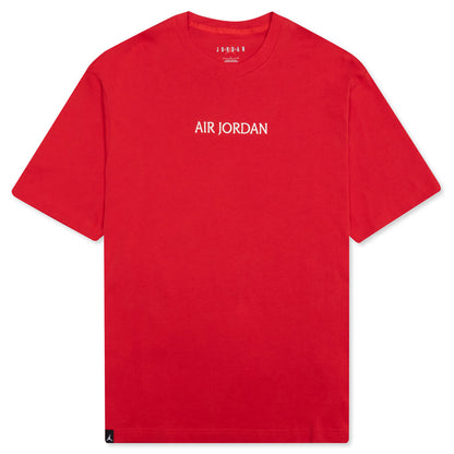 "Air Jordan" S/S T-Shirt - Fire Red/Sail