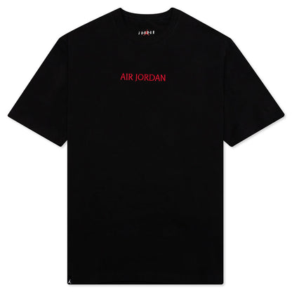 Heavyweight Structured T-Shirt - Black/Gym Red