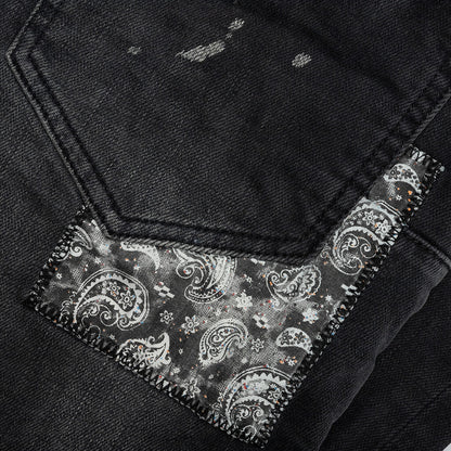 P001 - Bandana Print Patch Black