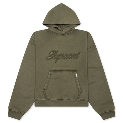 Rep Reverse Applique Hoodie - Vintage Khaki