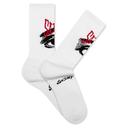 Saint Eye Socks - White