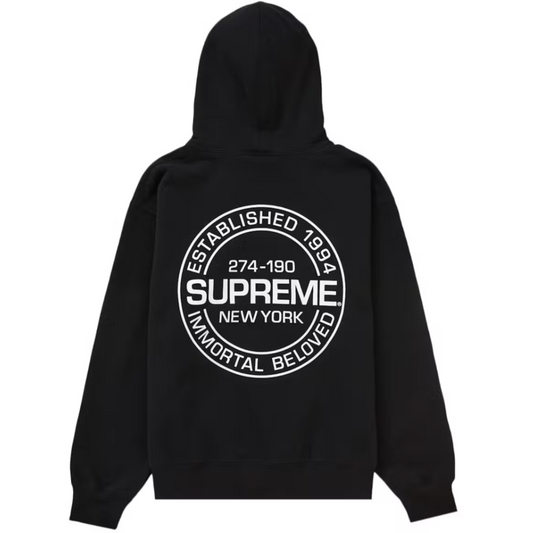 Supreme Black Back Logo Hoodie