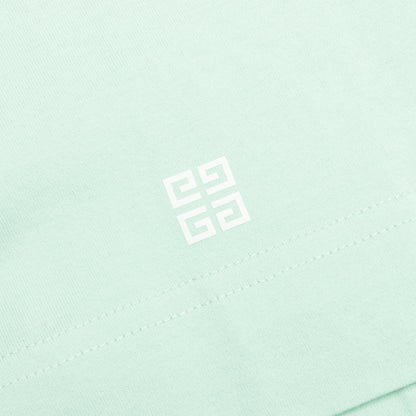 Slim Fit Reverse Print T-Shirt - Aqua Green