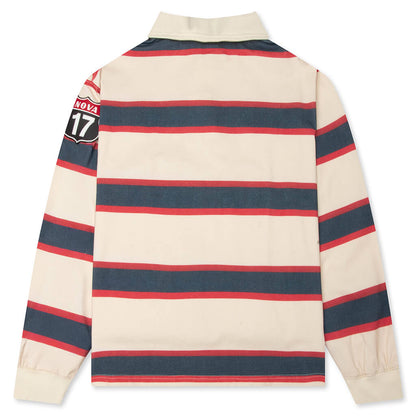Stripe L/S Rugby - Beige