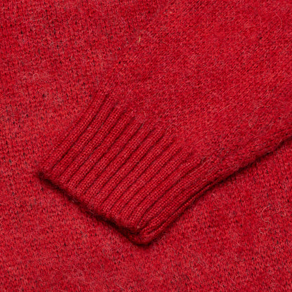 8 Ball Heavy Brushed Mohair Sweater - Red