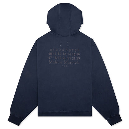 Zip-Up Sweat Hoodie - Vintage Blue