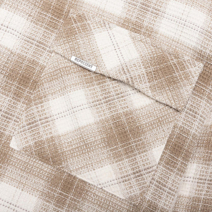 Waffle Flannel Shirt - Mid Brown