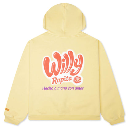 Willy Ropita Shrunken Zip Hoodie - Pale Banana