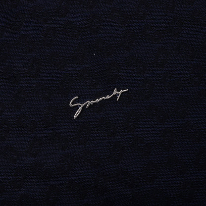 Zipped Hoodie In Monogram 72 Jacquard - Black/Navy