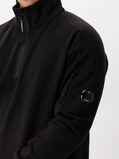 C.P. Company Sweater Zwart Half Zip