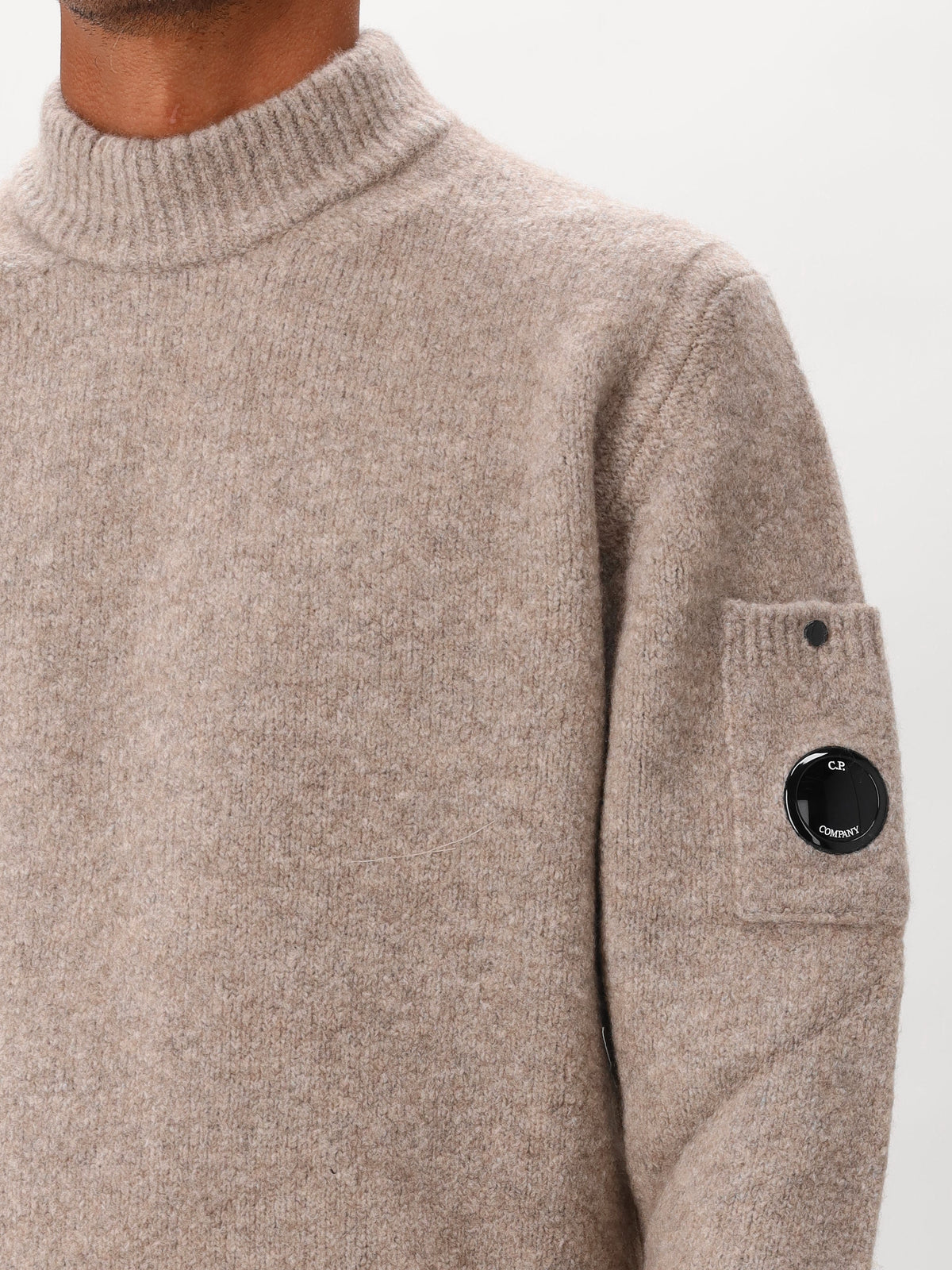 C.P. Company Gebreide Trui Beige Turtle Neck