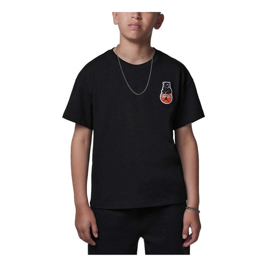 (GS) Air Jordan The Streets Graphic T-shirt 'Black' HQ7128-010