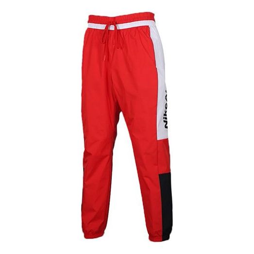 Nike AIR Contrasting Colors Woven Long Pants Red CK4396-657