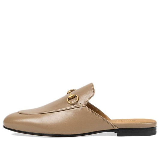(WMNS) Gucci Princetown Leather Slipper 'Brown Leather' 423513-C9D00-2606