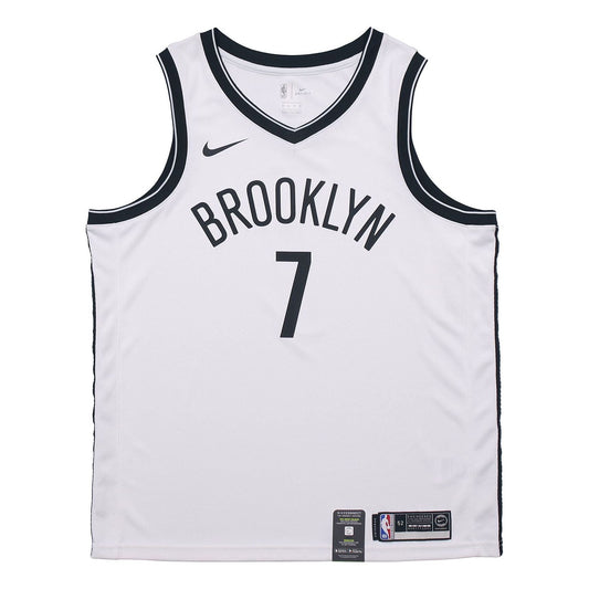 Nike Basketball Jersey SW Brooklyn Nets Kevin Durant For Men White 864401-103