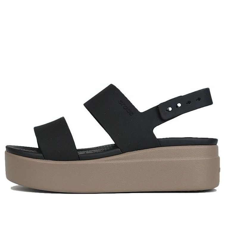 (WMNS) Crocs Brooklyn Thick Sole Black Sandals 'Black' 206453-07H