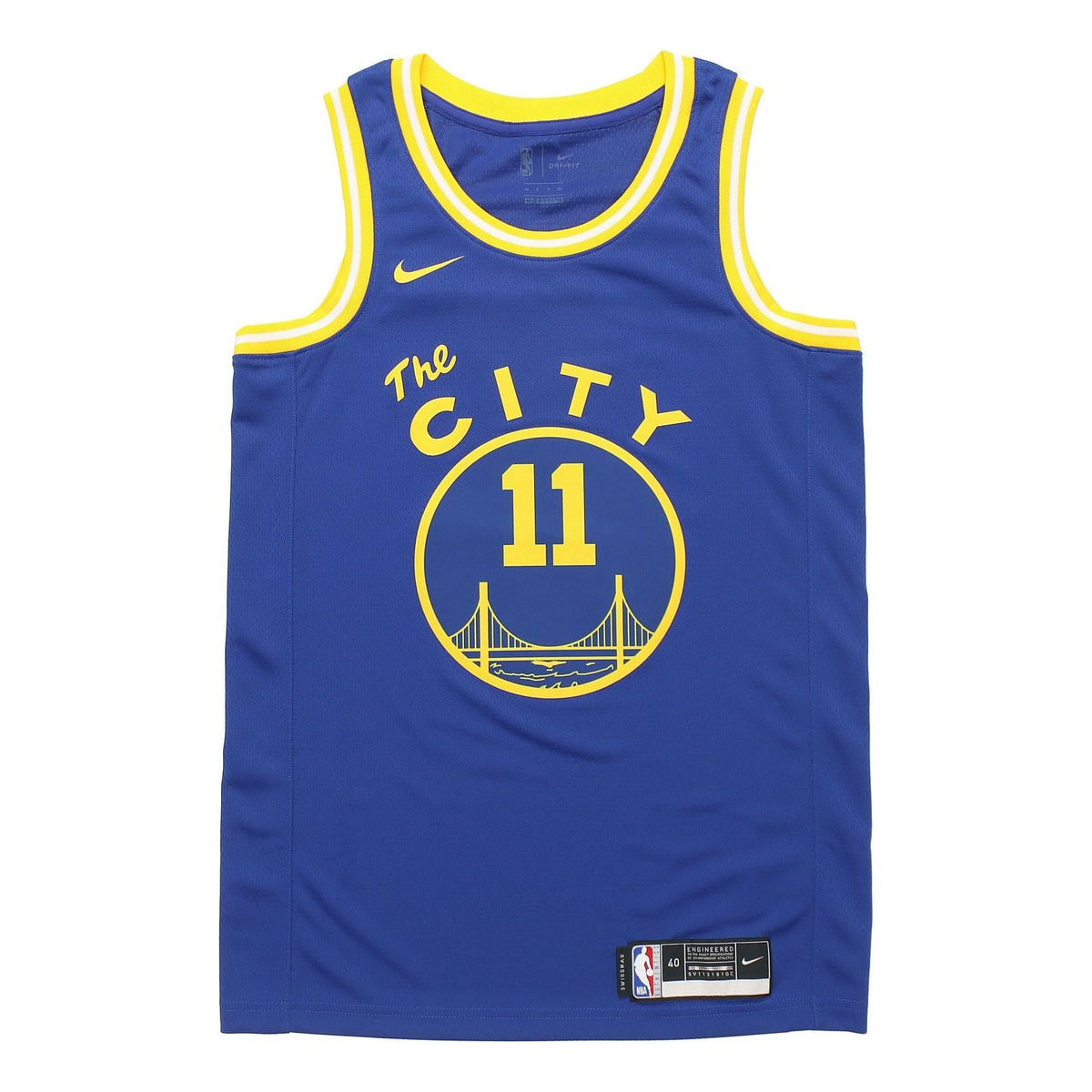 Nike NBA Sports Basketball Jersey SW Fan Edition 20 Season Golden State Warriors 11 Blue CN1024-495