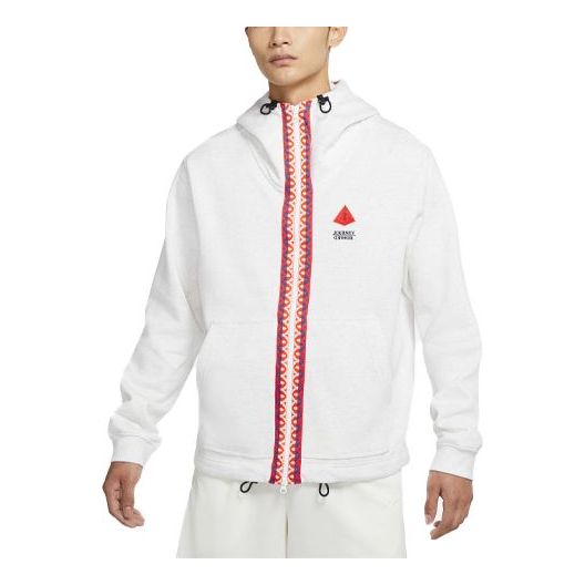Men's Nike Sports Loose Hooded Casual Jacket White DA6690-051
