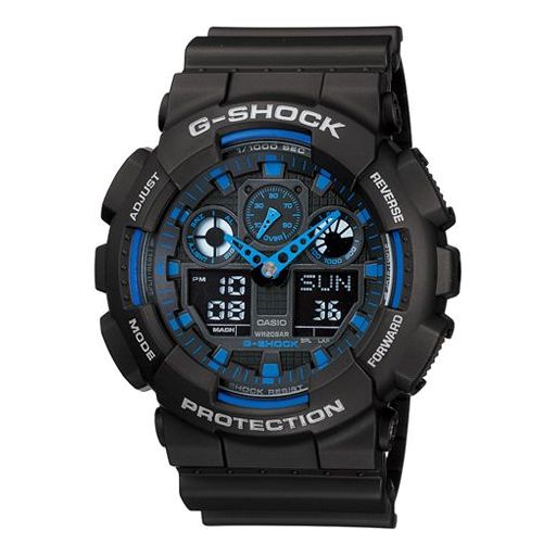 CASIO G-Shock Analog-Digital 'Black Blue' GA-100-1A2D
