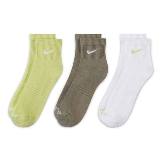 Nike Unisex Plus Lightweight Ankle Breathable Train Socks 3 Pairs Multicolor Multi-color SX6893-906