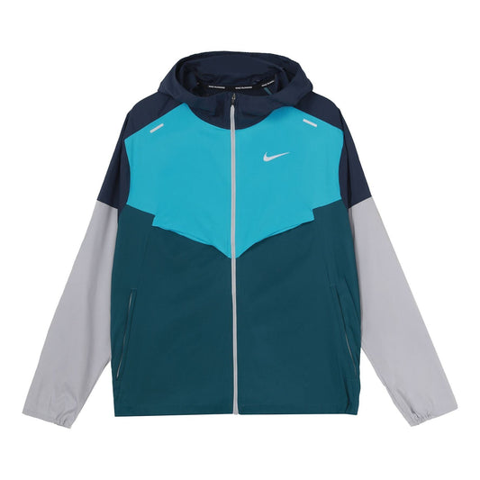 Nike Sports Training Running Hooded Jacket Blue CZ9071-451