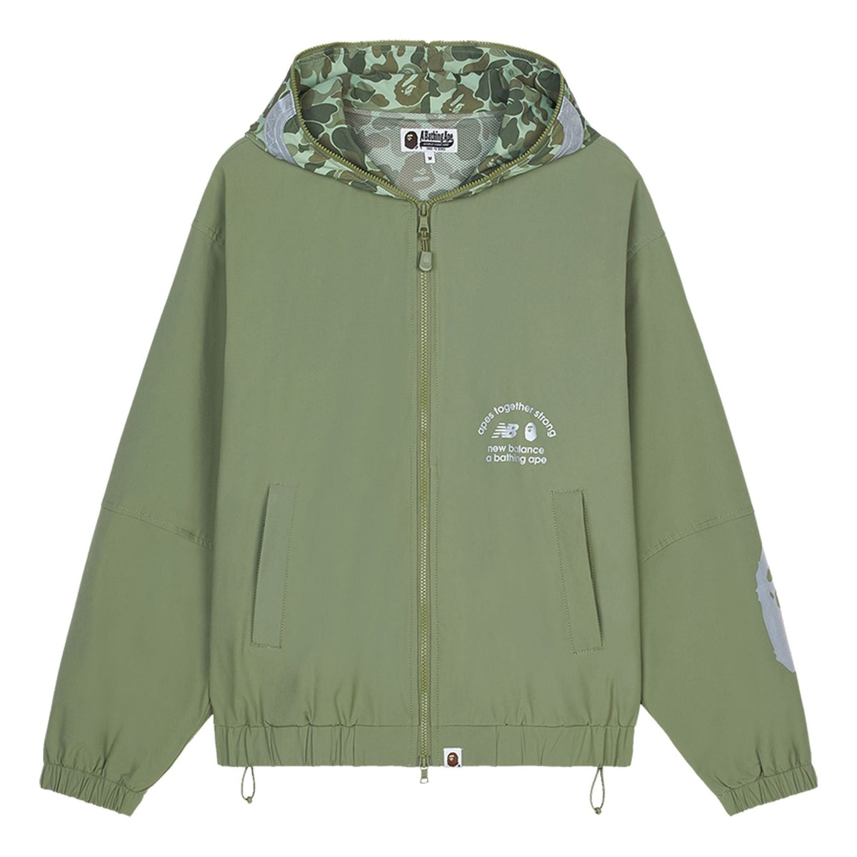 New Balance x A Bathing Ape Panel Hooded Jacket 'Camouflage Green' BALJ7000-GRX