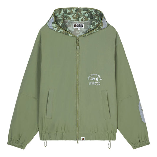 New Balance x A Bathing Ape Panel Hooded Jacket 'Camouflage Green' BALJ7000-GRX