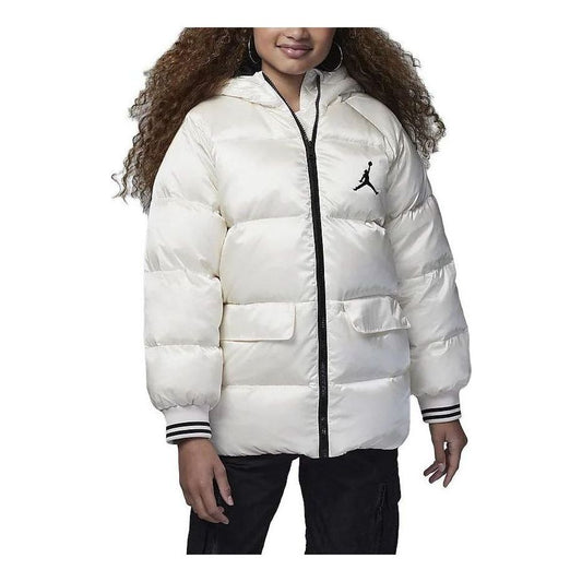(GS) Air Jordan Jumpman Logo Puffer Jacket 'White' FV2746-133