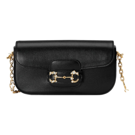 (WMNS) Gucci Horsebit 1955 Small Shoulder Bag 'Black' 735178-AACPL-1081