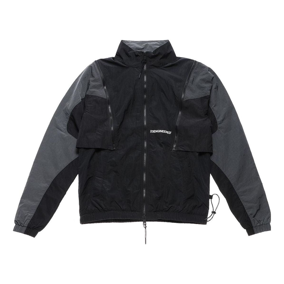 Men's Jordan Colorblock Detachable Zipper Long Sleeves Stand Collar Jacket Autumn Black DH3289-010