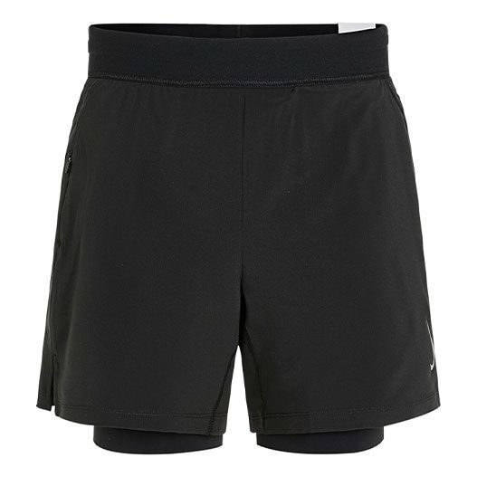 Men's Nike Yoga 2-in-1 Athleisure Casual Sports Woven Training Shorts Black DC5321-010
