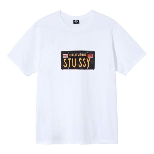 Stussy Unisex License Plate Printing White 3903706