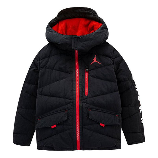 (PS) Air Jordan Puffer Jacket 'Black RED' JD2242004GS-001