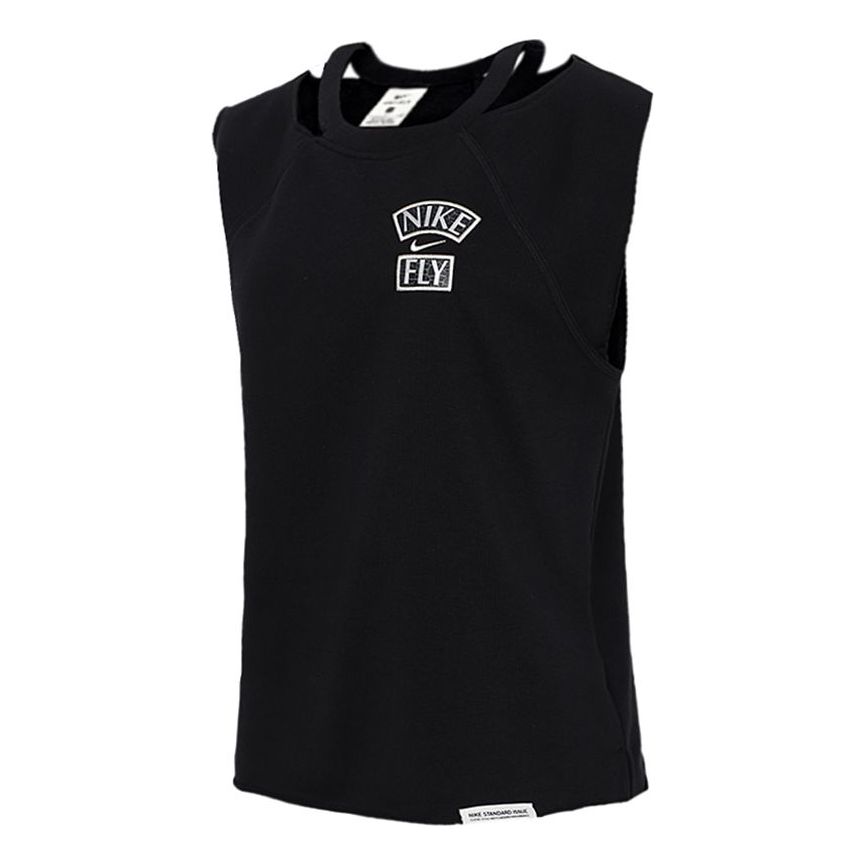 (WMNS) Nike Standard Issue Printing Sleeveless T-Shirt Black CZ7222-010