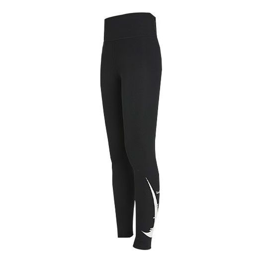 (WMNS) Nike Swoosh Run Logo Fitness Pants Black DA1146-010
