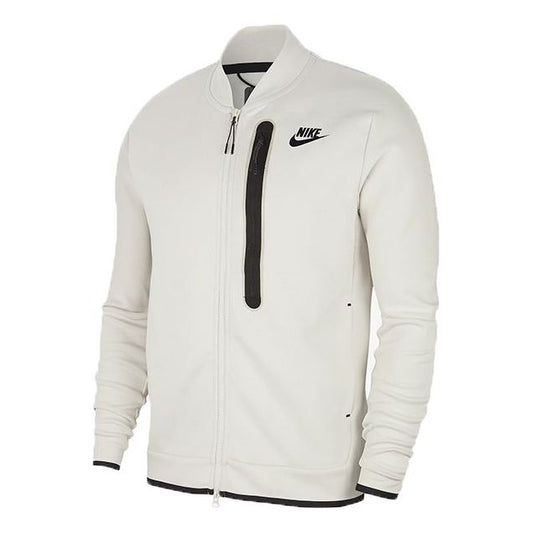Nike Tech Fleece Long Sleeves Stand Collar Jacket White CZ1797-072