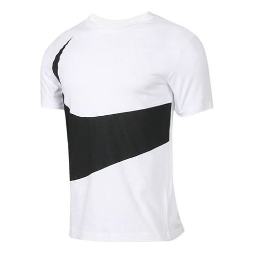 Nike BigSwoosh Large Logo Classic Sports Short Sleeve White CK9586-100