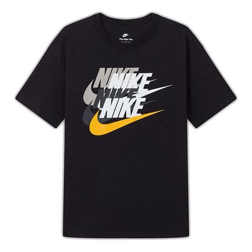 Men's Nike As Nsw Prem Ss Tee Athleisure Casual Sports Logo Printing Short Sleeve Black T-Shirt DV3317-010