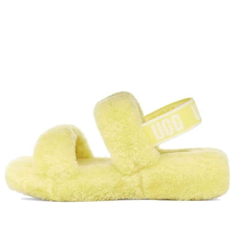 (WMNS) UGG Oh Yeah Thick Sole Sandals Yellow 1107953-MRT