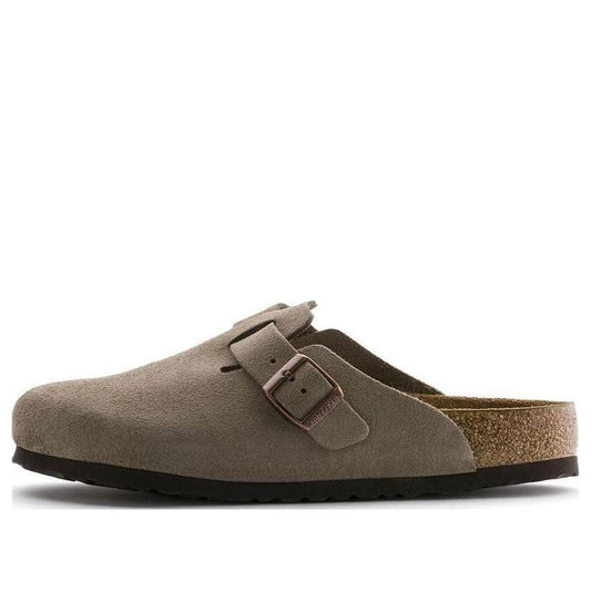 Birkenstock Boston Soft Footbed Mules 'Taupe ' 560771