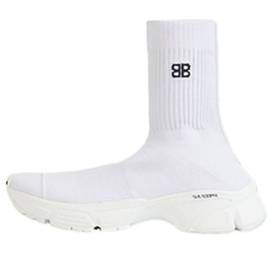 (WMNS) Balenciaga Speed 3.0 High-Top Running Shoes White 654466W2DN29000