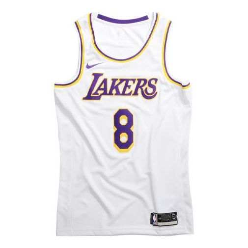 Nike NBA Basketball Sports Jersey Vest SW Fan Edition Lakers Home 8 White CI9503-100