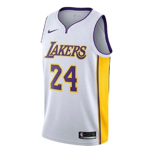 Nike NBA Kobe Bryant Icon Edition Swingman Lakers SW Fan Edition Jersey White AQ2108-100