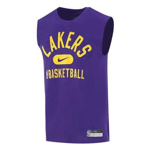 Nike NBA Dri-FIT Los Angeles Lakers Basketball Training Sports Sleeveless Purple DM3228-547